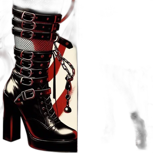 shoes, concept art, photorealistic, 3d render transparent PNG cut-out