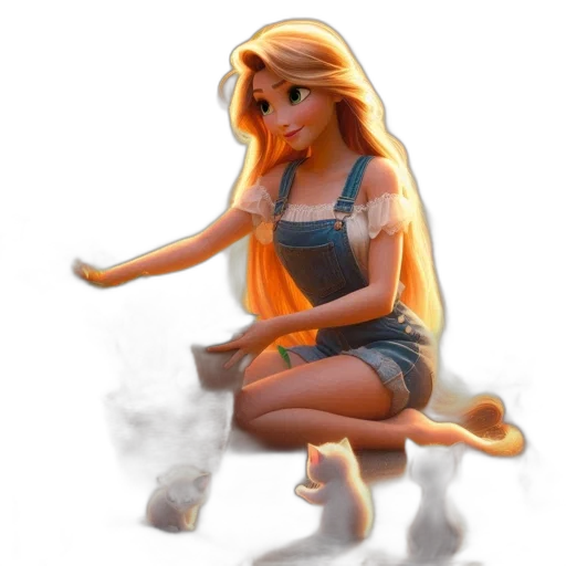 staff, dragon, dress, 3d render transparent PNG cut-out