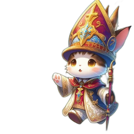 staff, weapon, 3d render, concept art transparent PNG cut-out