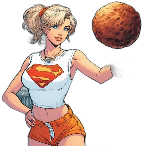 comic book art, concept art, image, shows transparent PNG cut-out