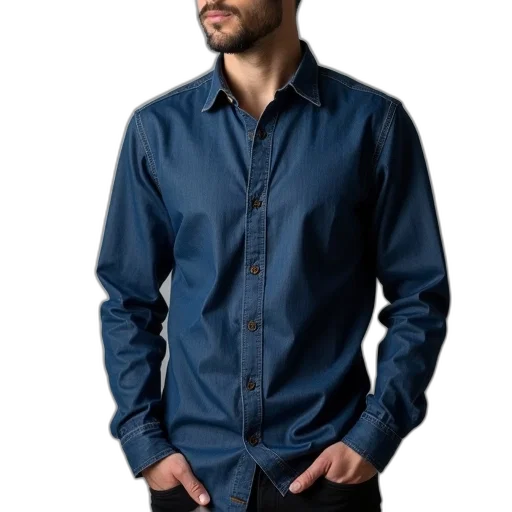 jacket, staff, photorealistic, blue transparent PNG cut-out