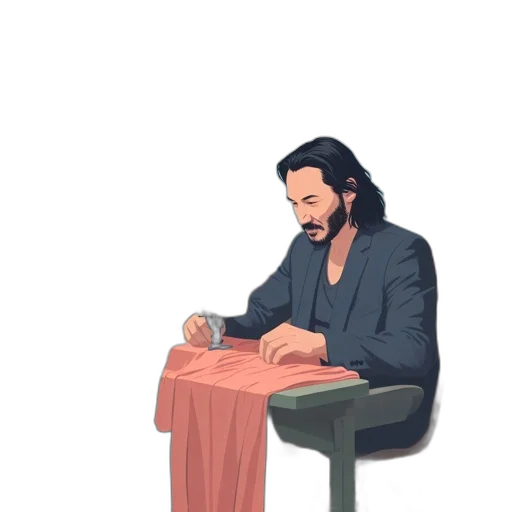 furniture, jacket, hair, face transparent PNG cut-out