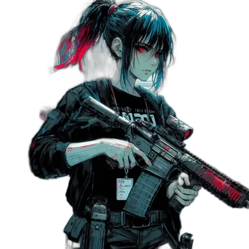 weapon, cyberpunk, concept art, comic book art transparent PNG cut-out