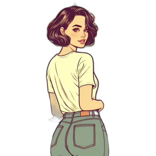 jacket, dress, hair, cartoon transparent PNG cut-out