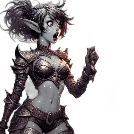 concept art, fantasy art, comic book art, cyberpunk transparent PNG cut-out