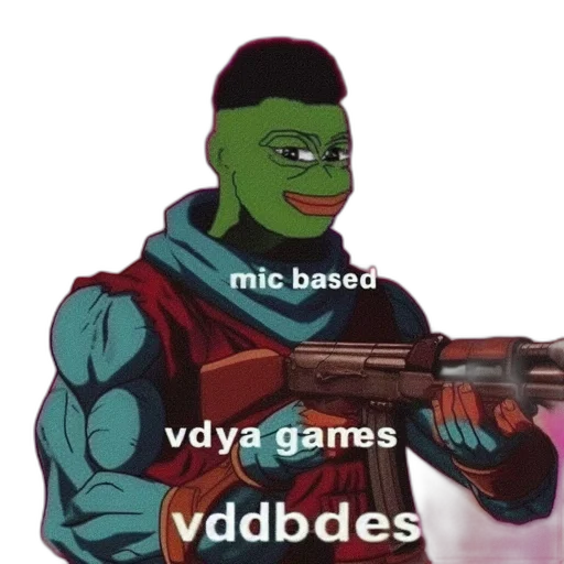 vaporwave, concept art, anthropomorphic, frog-human transparent PNG cut-out