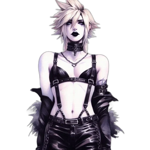 creature, dress, concept art, cyberpunk transparent PNG cut-out