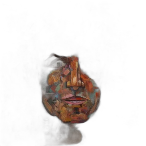 face, mask, crown, hair transparent PNG cut-out