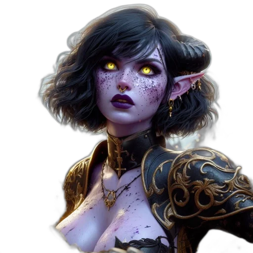 face, fantasy art, concept art, comic book art transparent PNG cut-out