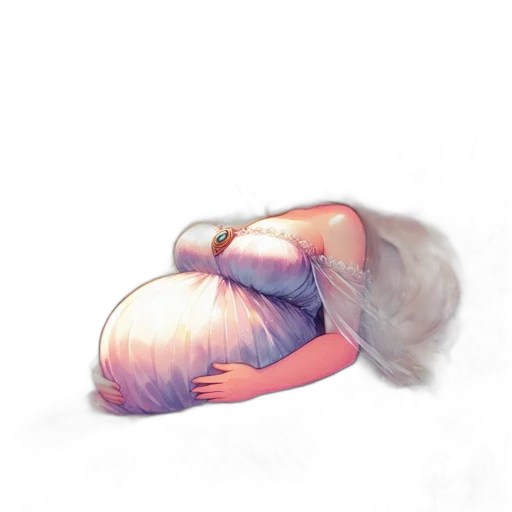 hair, creature, dress, mask transparent PNG cut-out