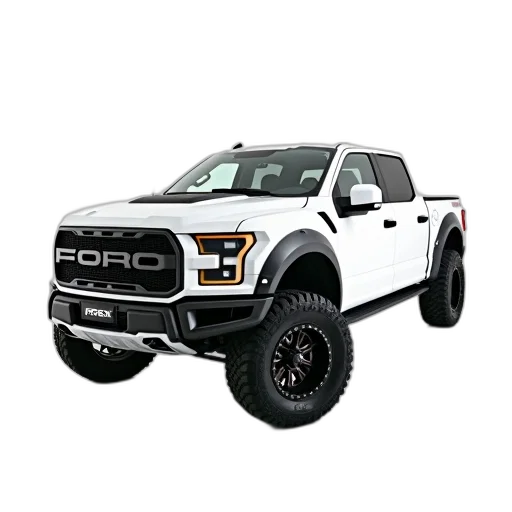 car, 3d render, white, pickup transparent PNG cut-out