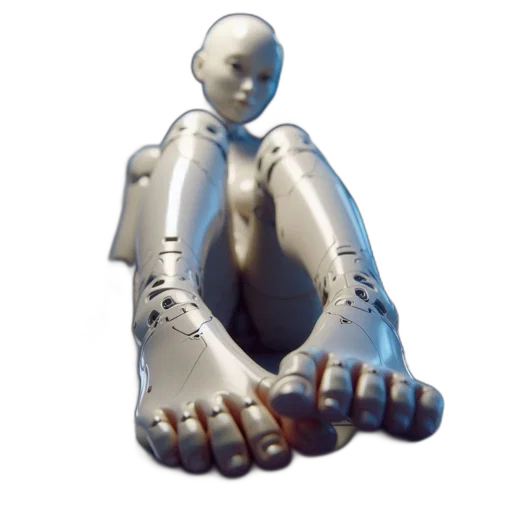 robot, jewelry, staff, 3d render transparent PNG cut-out