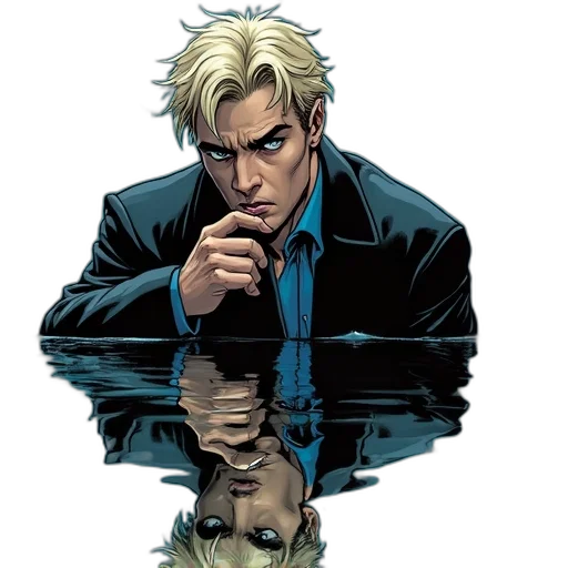 jacket, staff, comic book art, concept art transparent PNG cut-out