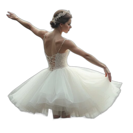 dress, crown, photorealistic, 3d render transparent PNG cut-out