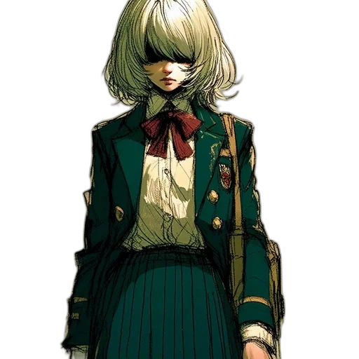 dress, jacket, staff, mask transparent PNG cut-out