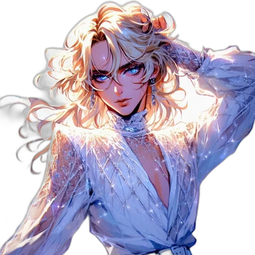 dress, jacket, vaporwave, anime transparent PNG cut-out
