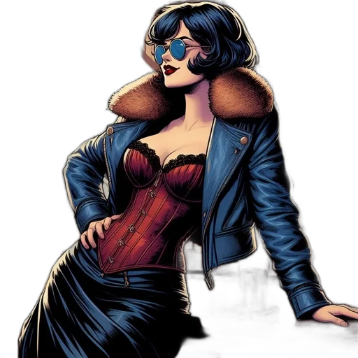 jacket, comic book art, concept art, cartoon transparent PNG cut-out