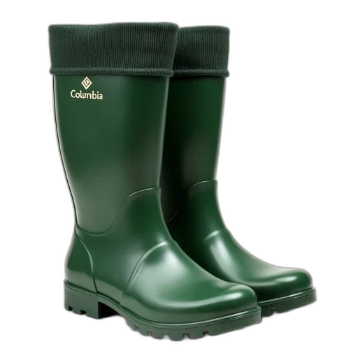green, pair, rubber, boots transparent PNG cut-out