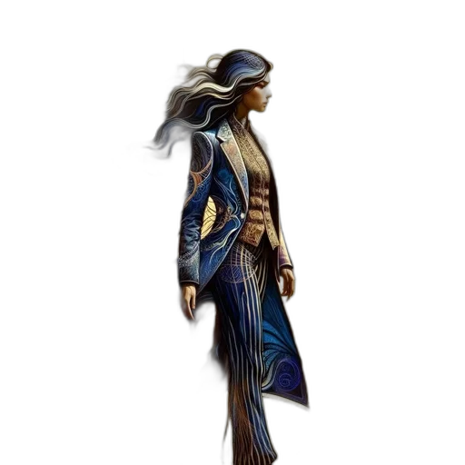 staff, jacket, sword, concept art transparent PNG cut-out