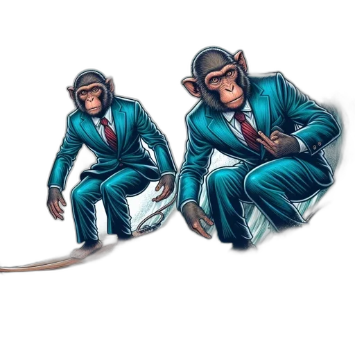 concept art, comic book art, cartoon, two transparent PNG cut-out