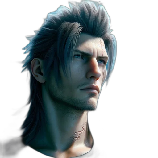 face, hair, photorealistic, concept art transparent PNG cut-out