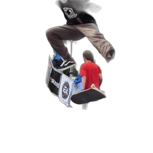 robot, shoes, hat, staff transparent PNG cut-out