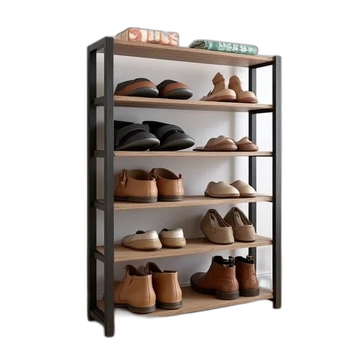 furniture, shoes, 3d render, earth tones transparent PNG cut-out
