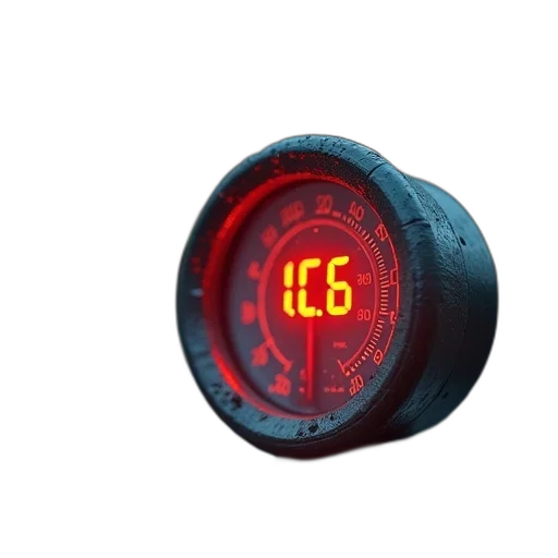 3d render, lcd, thermometer, large transparent PNG cut-out
