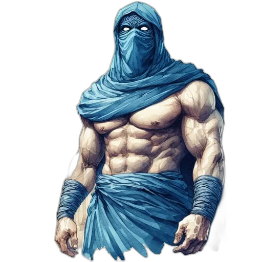 mask, sword, face, comic book art transparent PNG cut-out