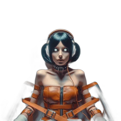 robot, dress, mask, staff transparent PNG cut-out