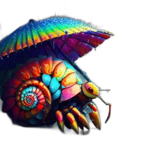 umbrella, dragon, creature, animal transparent PNG cut-out