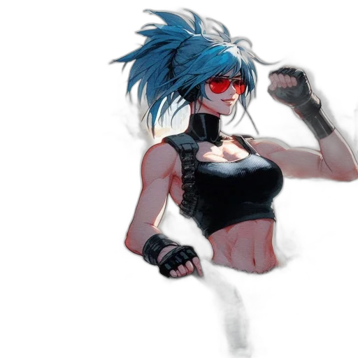 mask, hair, cyberpunk, concept art transparent PNG cut-out