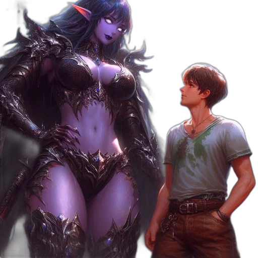 concept art, fantasy art, comic book art, cyberpunk transparent PNG cut-out