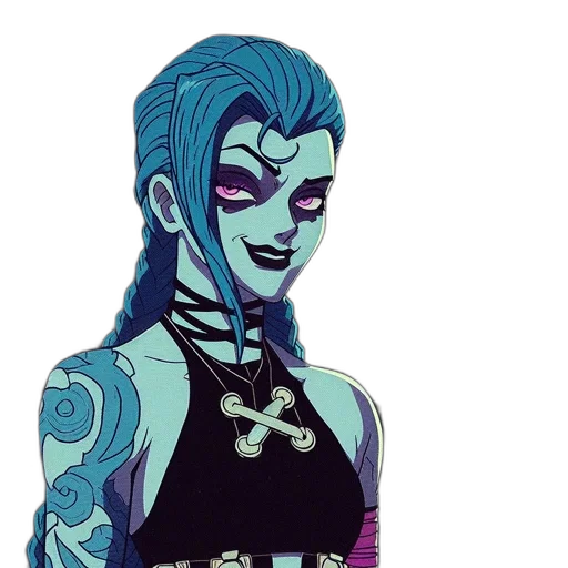 comic book art, concept art, cyberpunk, vaporwave transparent PNG cut-out