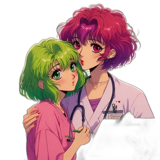 staff, anime, pixel art, watercolor transparent PNG cut-out