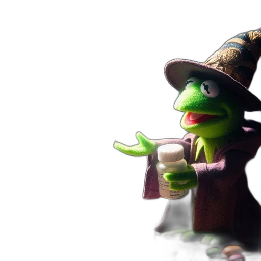 hat, staff, 3d render, concept art transparent PNG cut-out