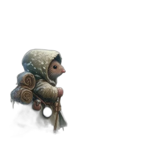 creature, staff, weapon, hat transparent PNG cut-out