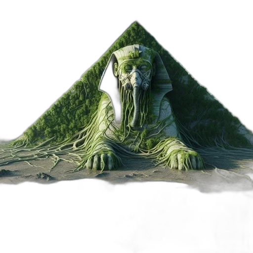 creature, mask, dragon, crown transparent PNG cut-out