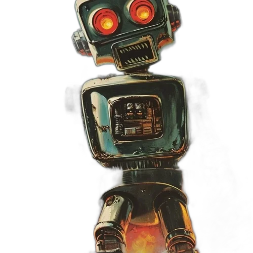 robot, concept art, comic book art, cyberpunk transparent PNG cut-out