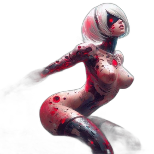 robot, dress, creature, concept art transparent PNG cut-out