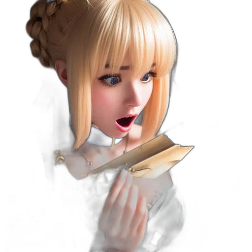 staff, face, robot, 3d render transparent PNG cut-out