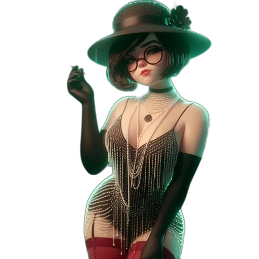 dress, hat, staff, mask transparent PNG cut-out