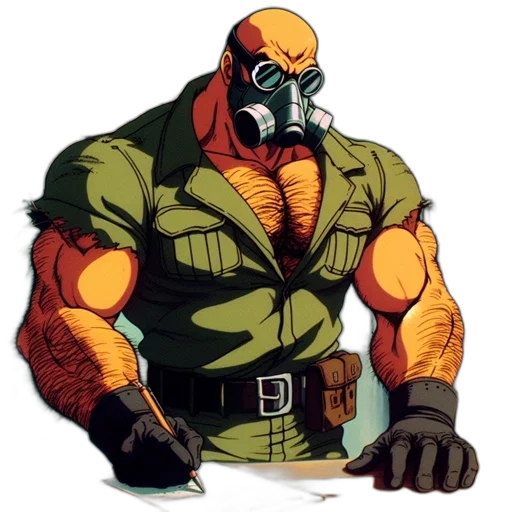 mask, jacket, animal, comic book art transparent PNG cut-out