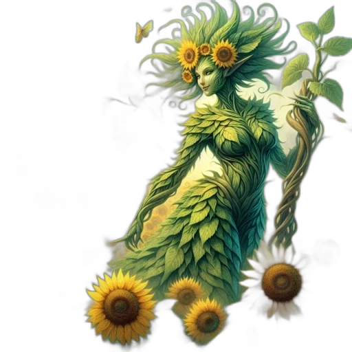 flower, creature, concept art, fantasy art transparent PNG cut-out