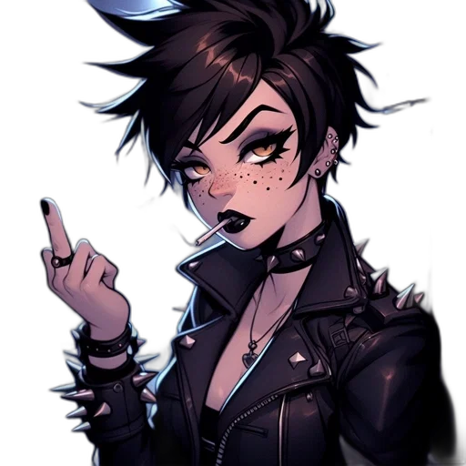 jacket, staff, face, cyberpunk transparent PNG cut-out