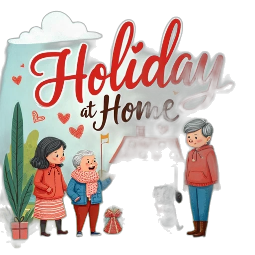 concept art, snow, text, holiday transparent PNG cut-out
