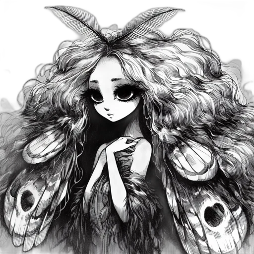 hair, mask, dress, creature transparent PNG cut-out