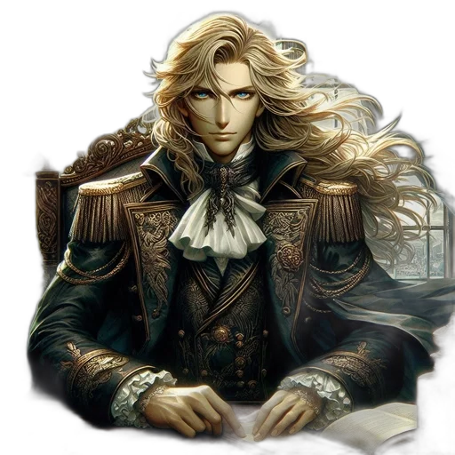 jacket, face, crown, sword transparent PNG cut-out