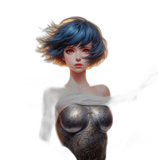 dress, hair, face, robot transparent PNG cut-out