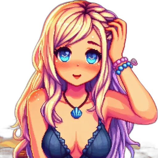 pixel art, anime, fantasy art, cartoon transparent PNG cut-out
